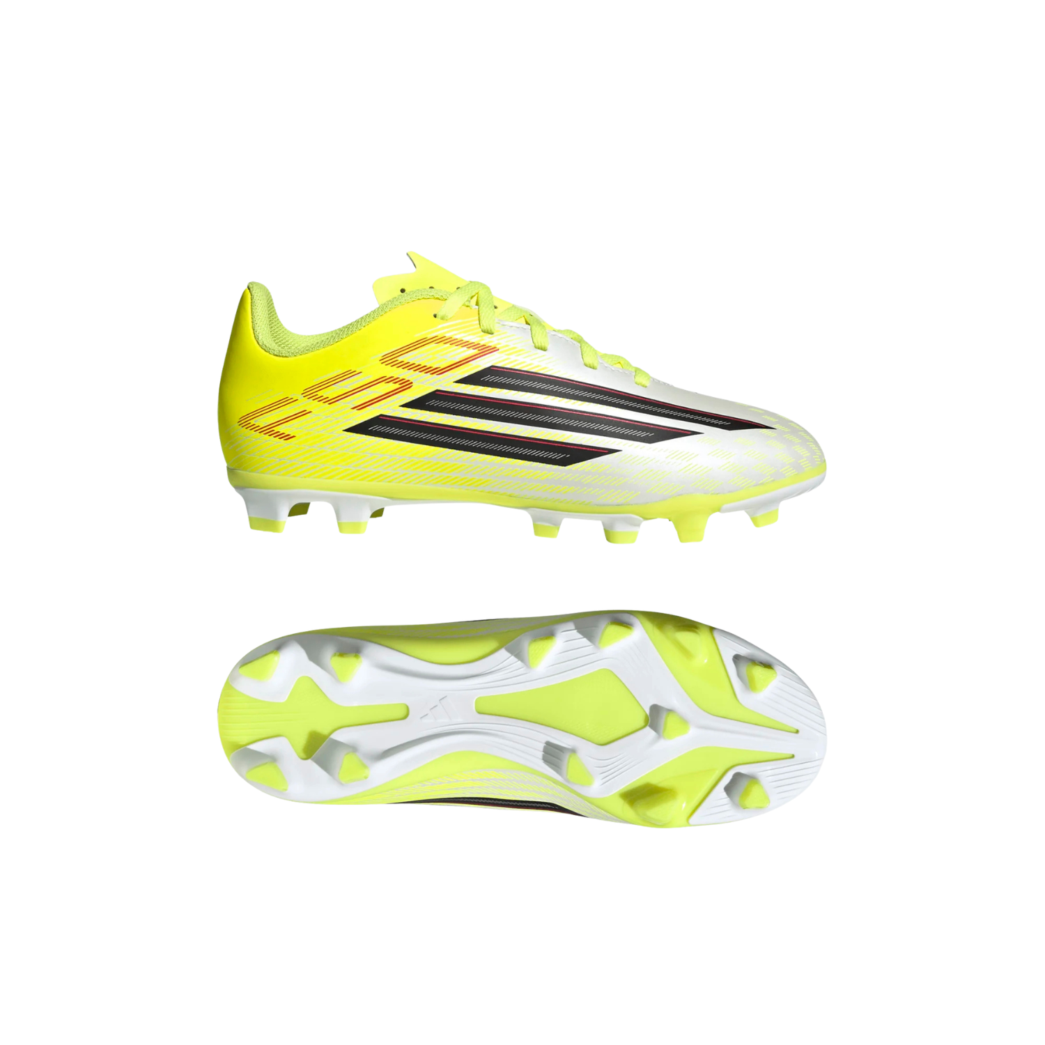 Adidas F50 Club FG/MG Football Boots Junior - Yellow/Black/Red shoes Adidas