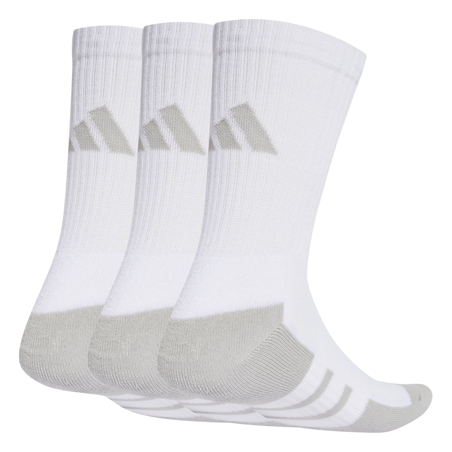 Adidas Essential CC Crew Socks 3 Pack - White/Grey Clothing Adidas