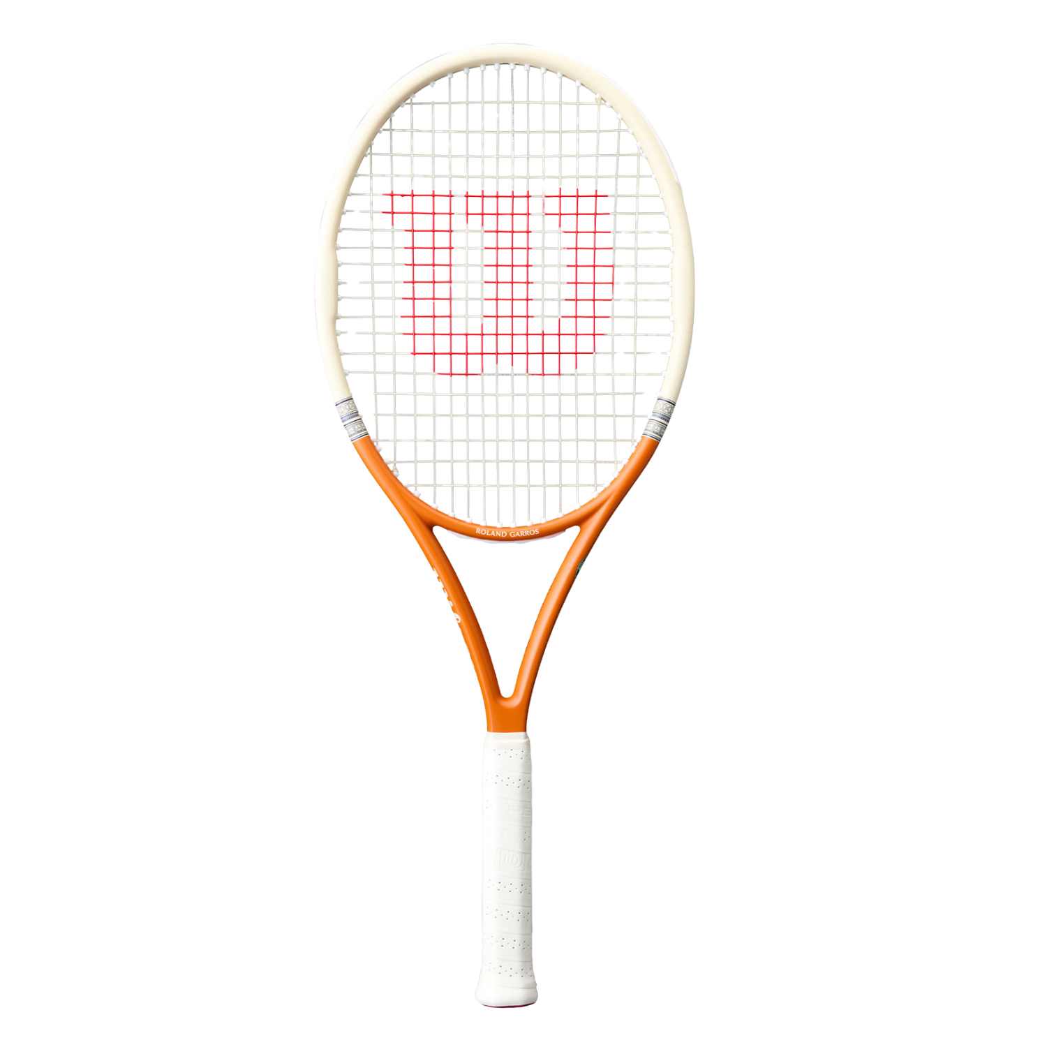 Wilson Roland Garros Team 102 2026 Tennis Racket - White/Orange Orange White Tennis Rackets Wilson
