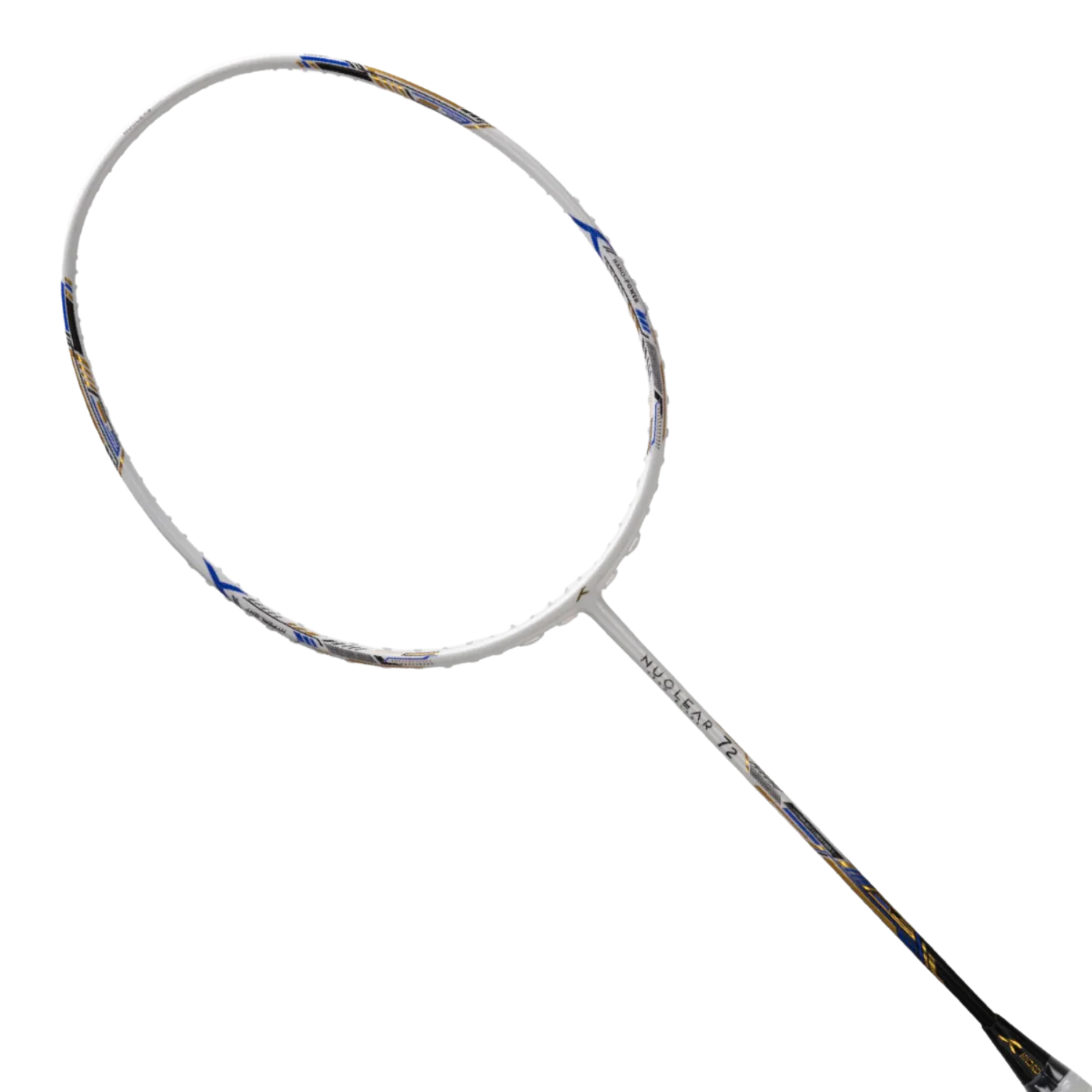 Hundred Nuclear 72 6U Badminton Racket - White/Black/Blue White Black Blue 6U6 Badminton Rackets Hundred