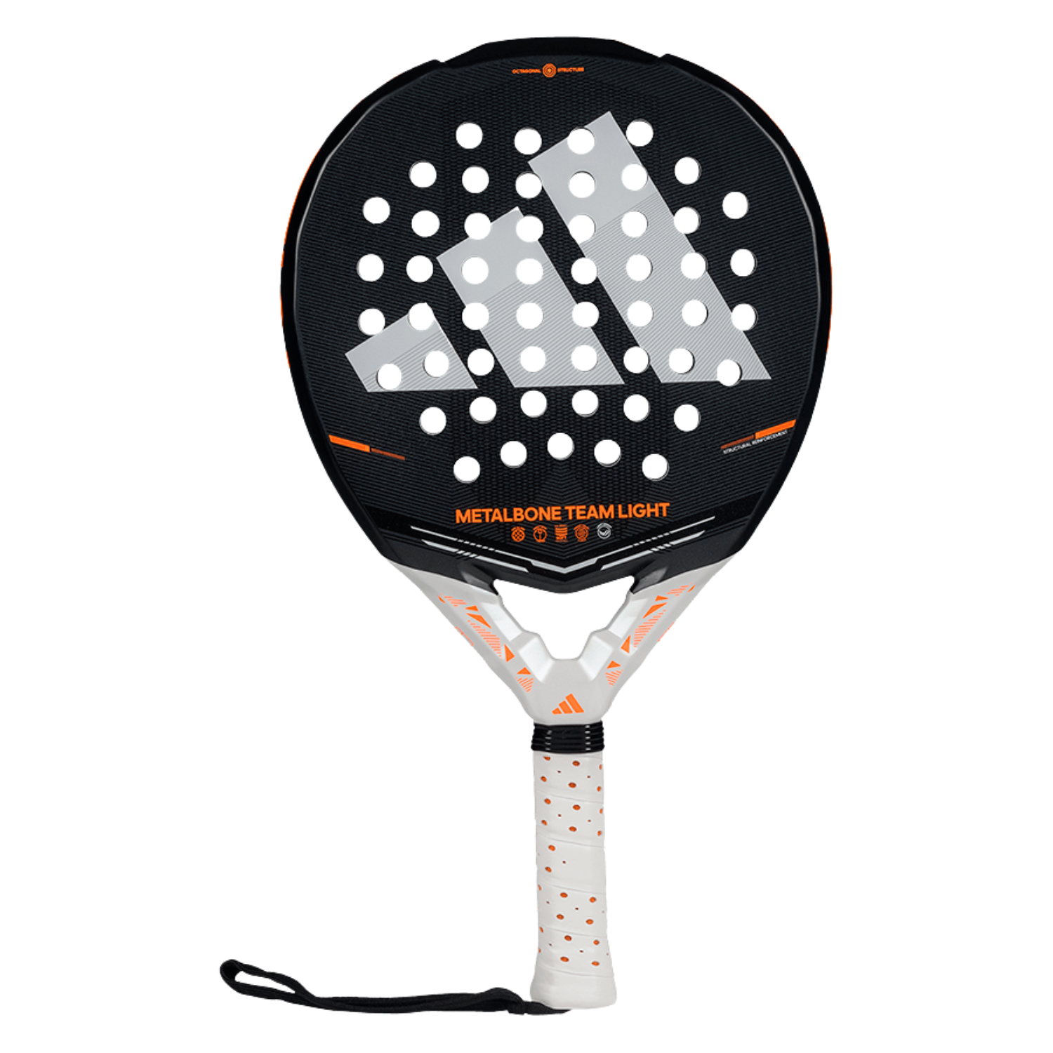 Adidas Metalbone Team Light 2026 Padel Racket - Black/White Black White One Size Padel Adidas