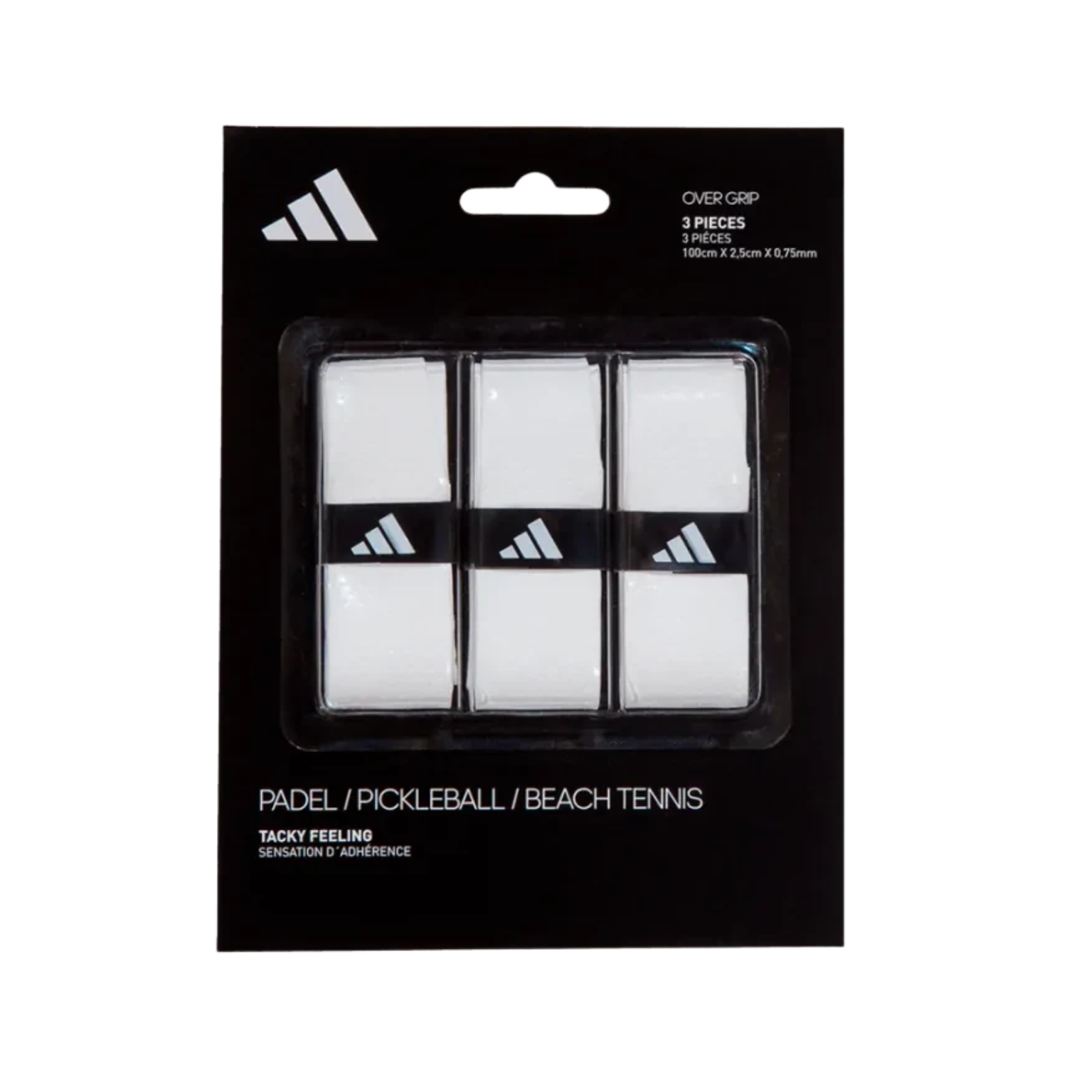 Adidas Padel Overgrip Set 3 Pack - White White 3 Pack Accessories Adidas