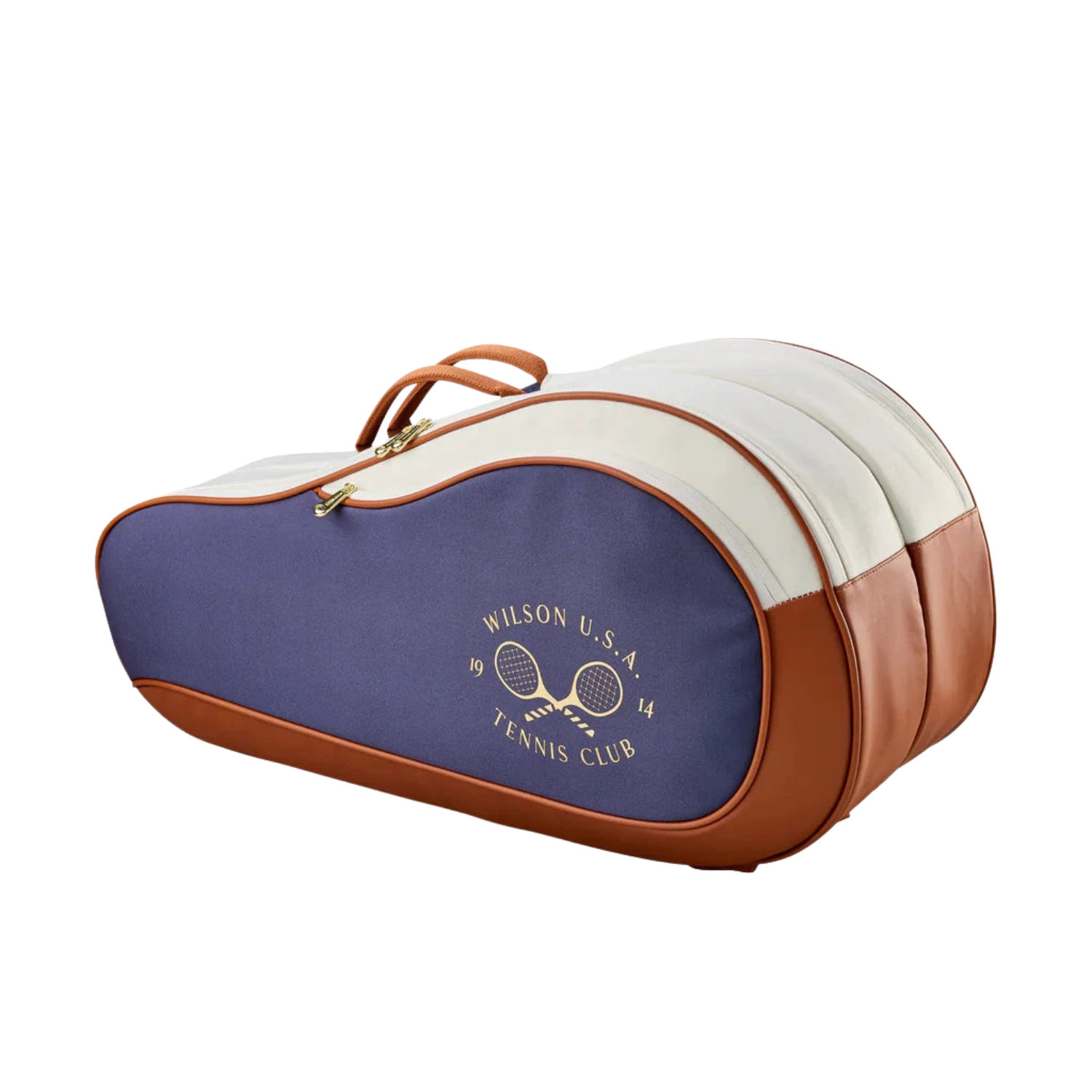 Wilson Heritage V2 6 Racket Bag - Cream/Navy Cream Navy 6 Rackets Luggage Wilson