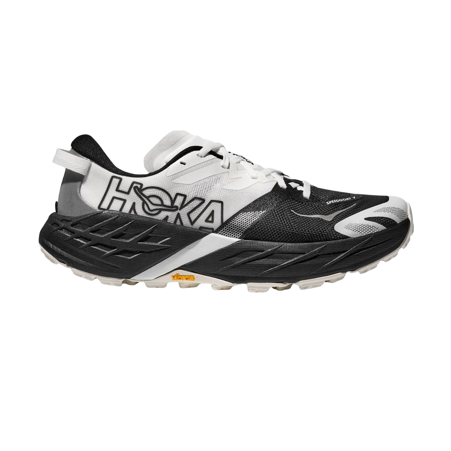 Hoka Speedgoat 7 Wide Running Shoe Men - Black/White Black White Running Shoes Hoka