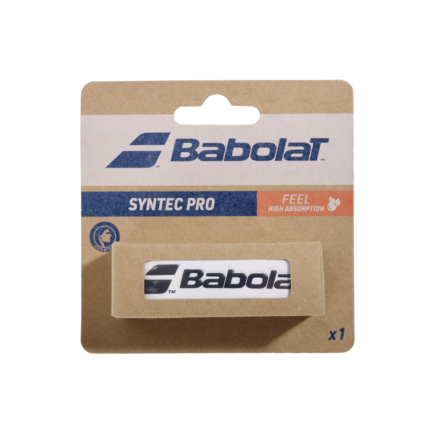 Babolat Syntec Pro Replacement Grip (Single) - White Grips Babolat