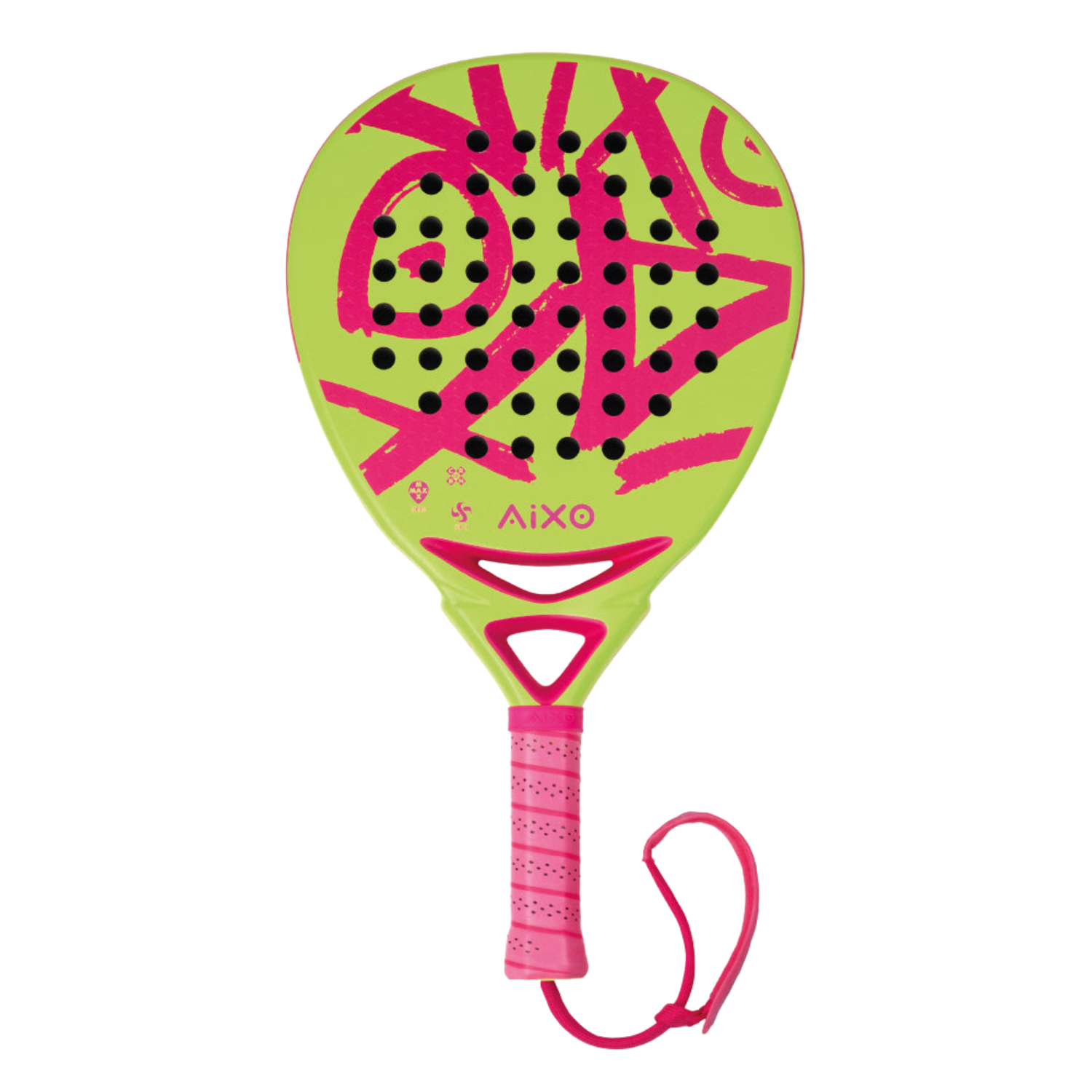 Aixo Neotag Padel Racket - 18k Carbon RL-B13 Green Pink One Size Padel Aixo