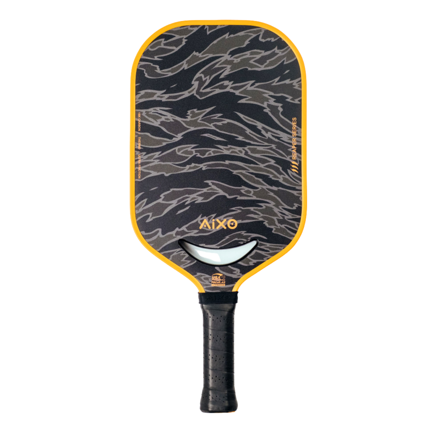 Aixo P14C Reaper Series Tiger King 18K Raw Carbon Pickleball Paddle Pickleball Paddle Aixo