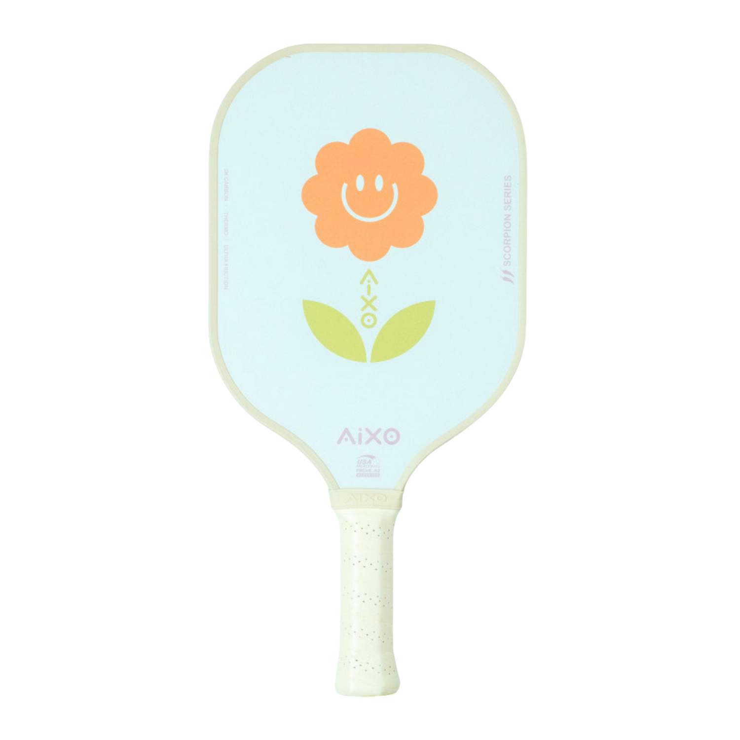 Aixo P11A Scorpion Series Supernature 3K Raw Carbon Pickleball Paddle White One Size Pickleball Paddle Aixo