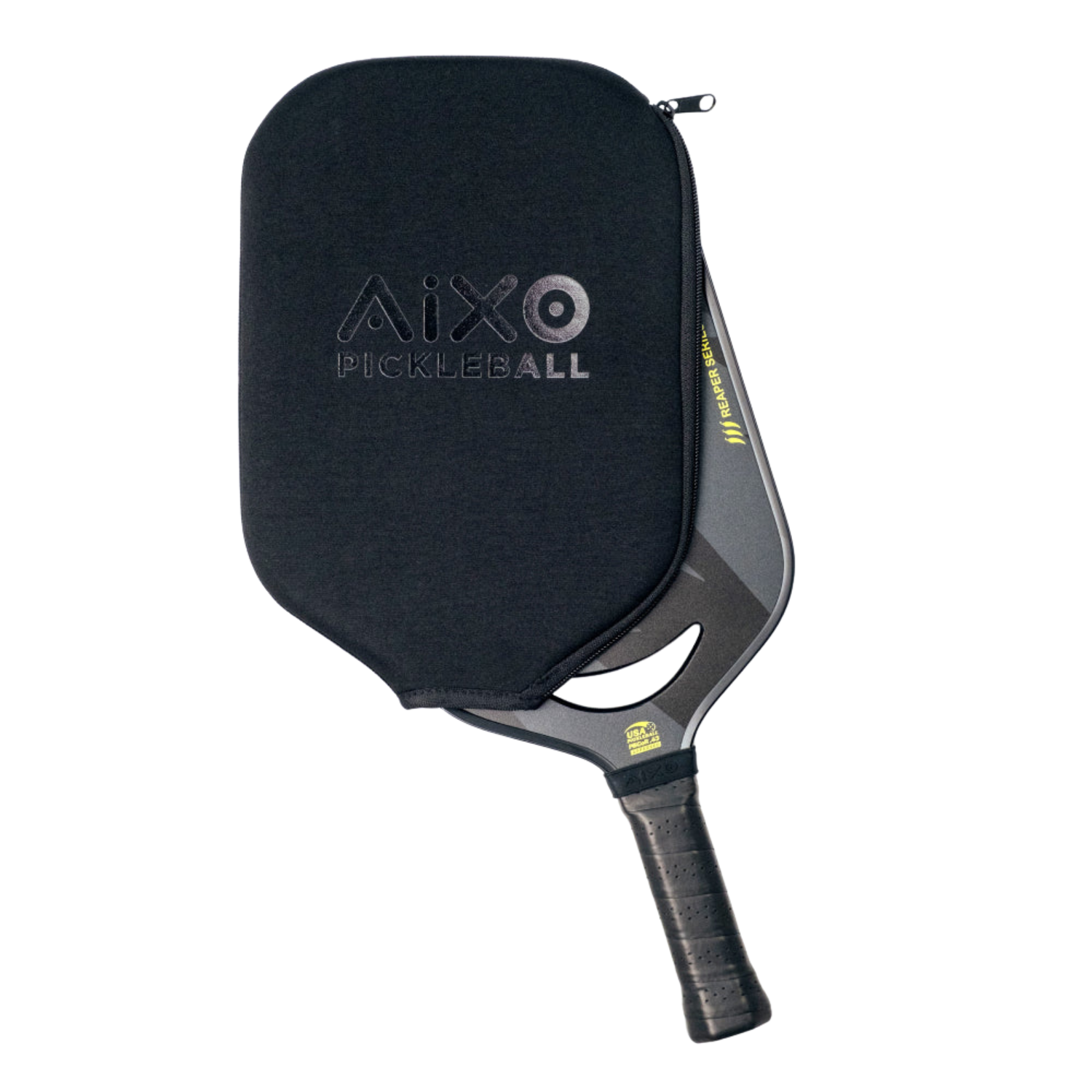 Aixo P14C Reaper Series Insane Bolt 18k Raw Carbon Pickleball Paddle Pickleball Paddle Aixo