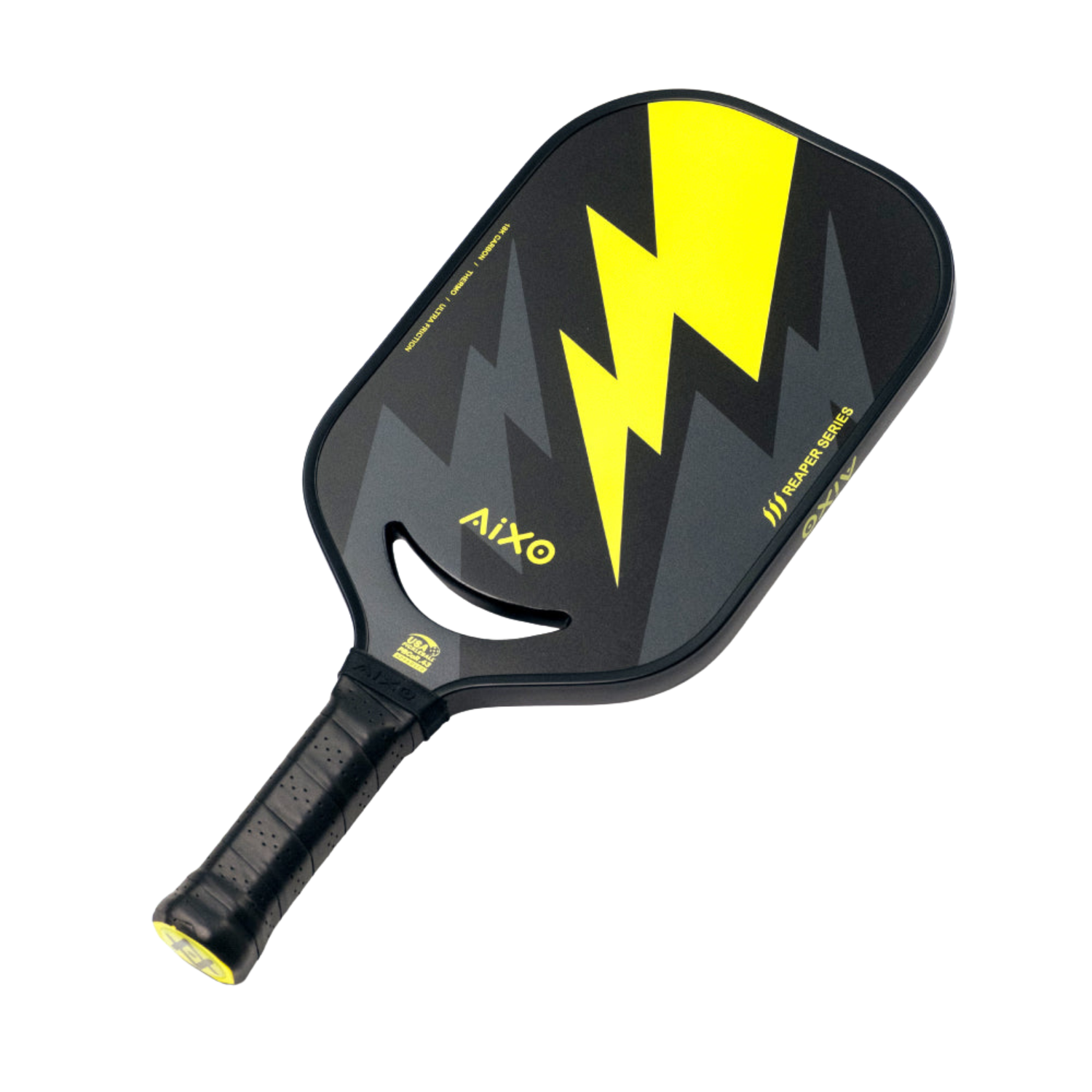 Aixo P14C Reaper Series Insane Bolt 18k Raw Carbon Pickleball Paddle Pickleball Paddle Aixo