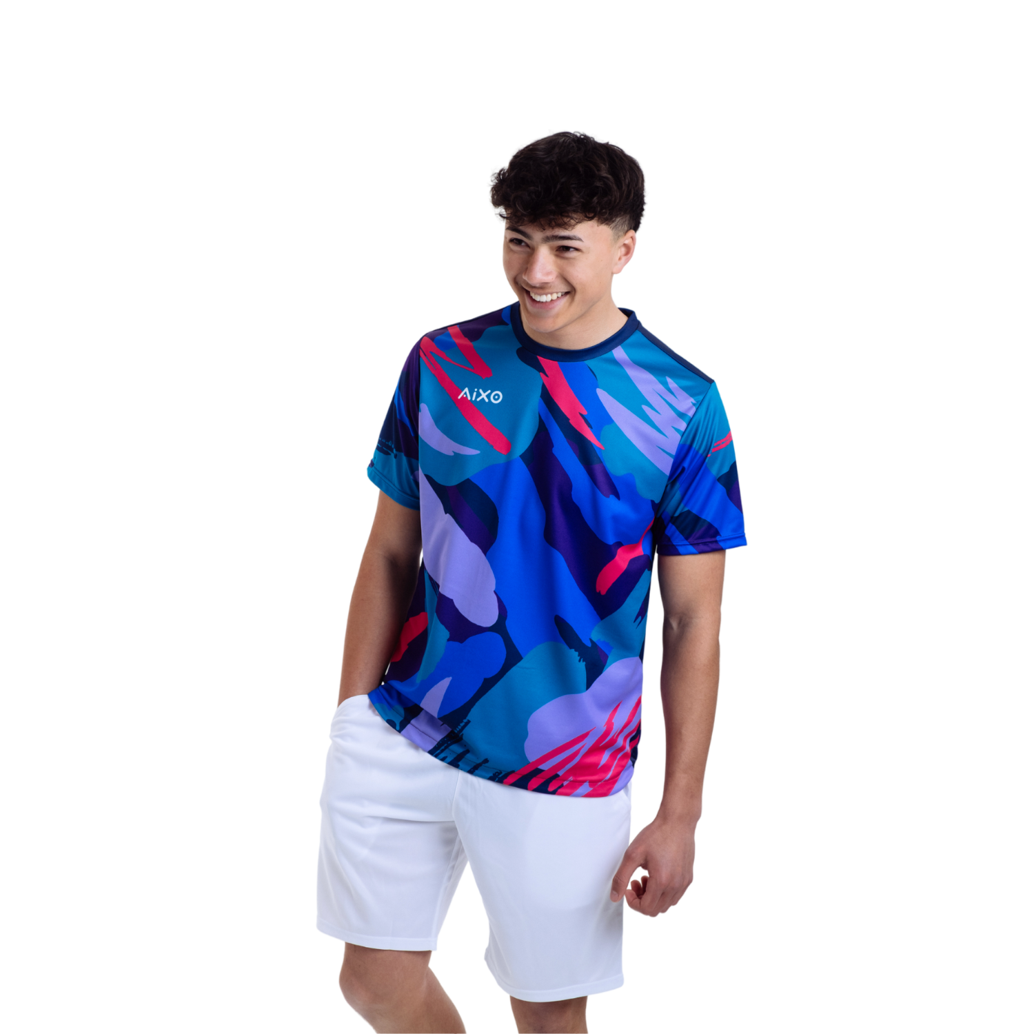 Aixo Abstract T-Shirt Mens (Multicolour Dark) T Shirt Aixo