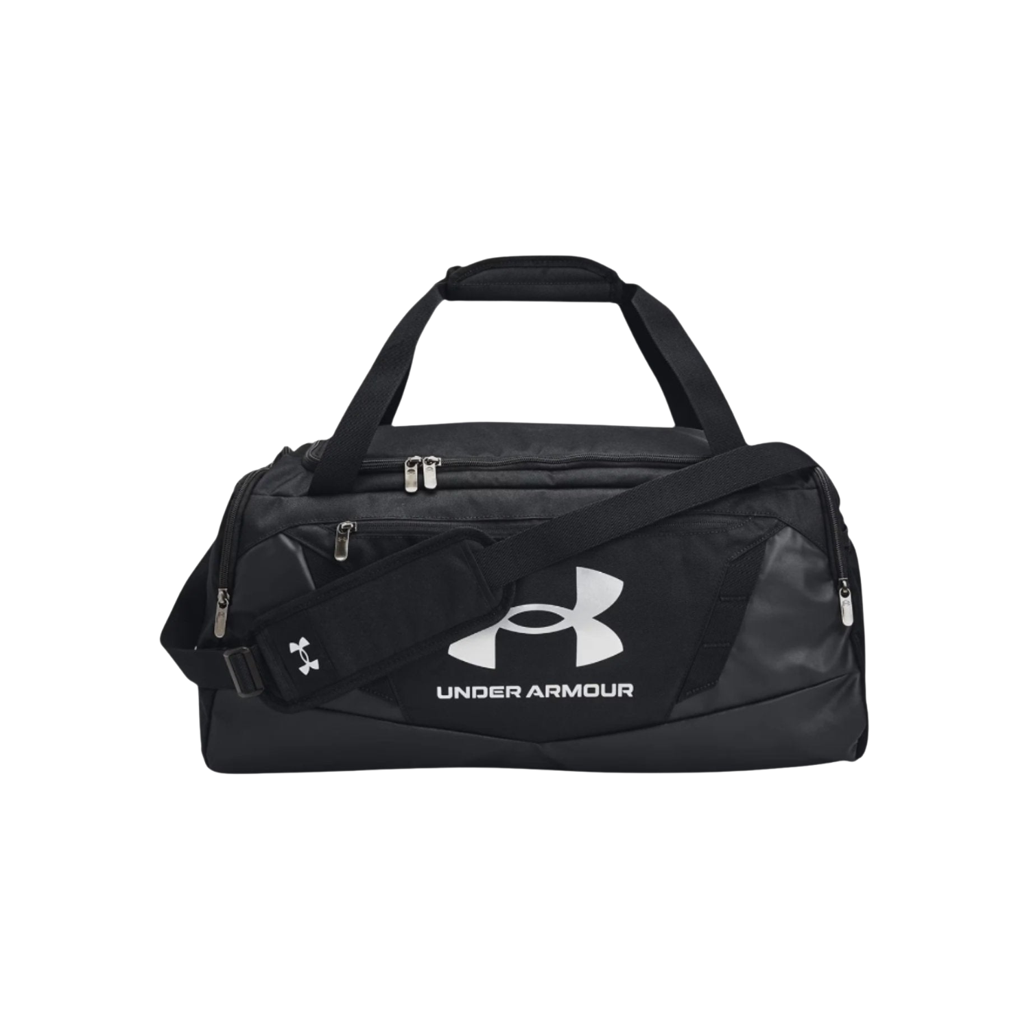 UA Undeniable 5.0 Small Duffle Bag 1369222 Black Metallic Silver Duffle Bag Under Armour