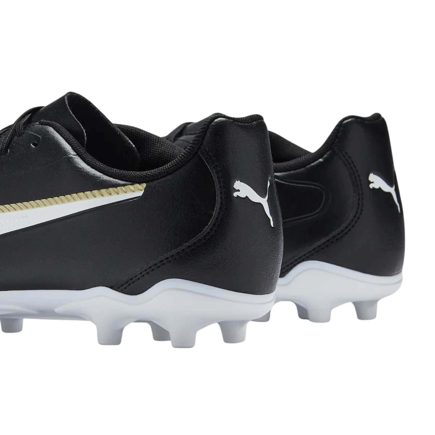 Puma King 20 Play FG/AG Football Shoe - Black/White/Gold Football Boots Puma