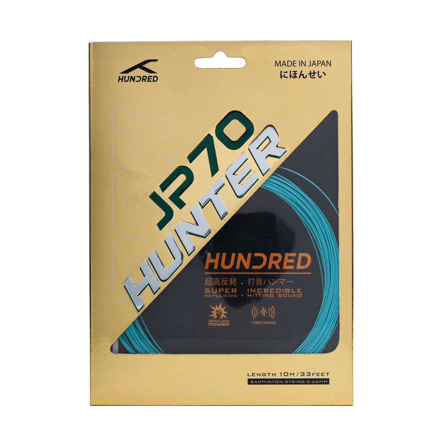 Hundred JP70 Hunter Badminton String Set - Moon Blue String (Packs) Hundred