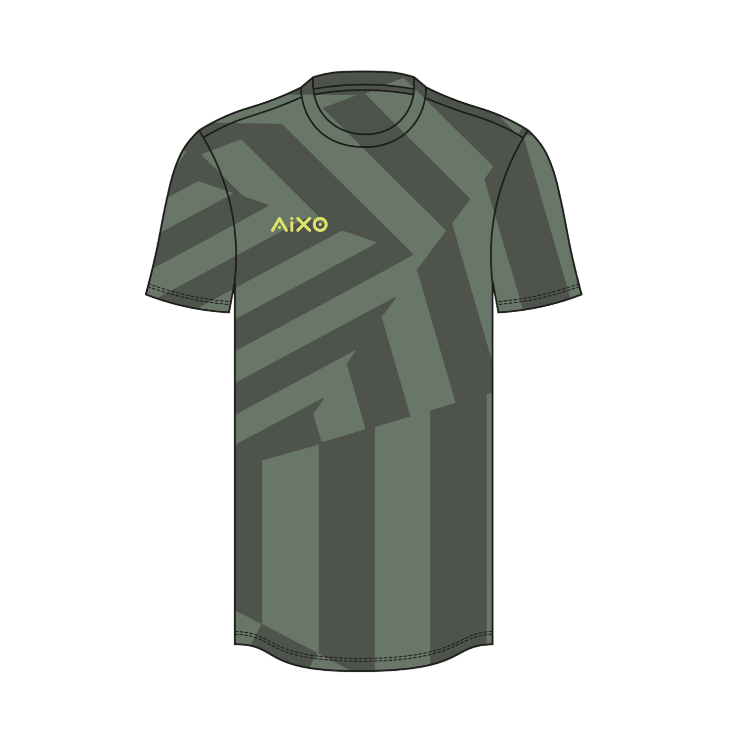 Aixo Chaos Camo T-Shirt Mens - Khaki Khaki T-shirt Aixo