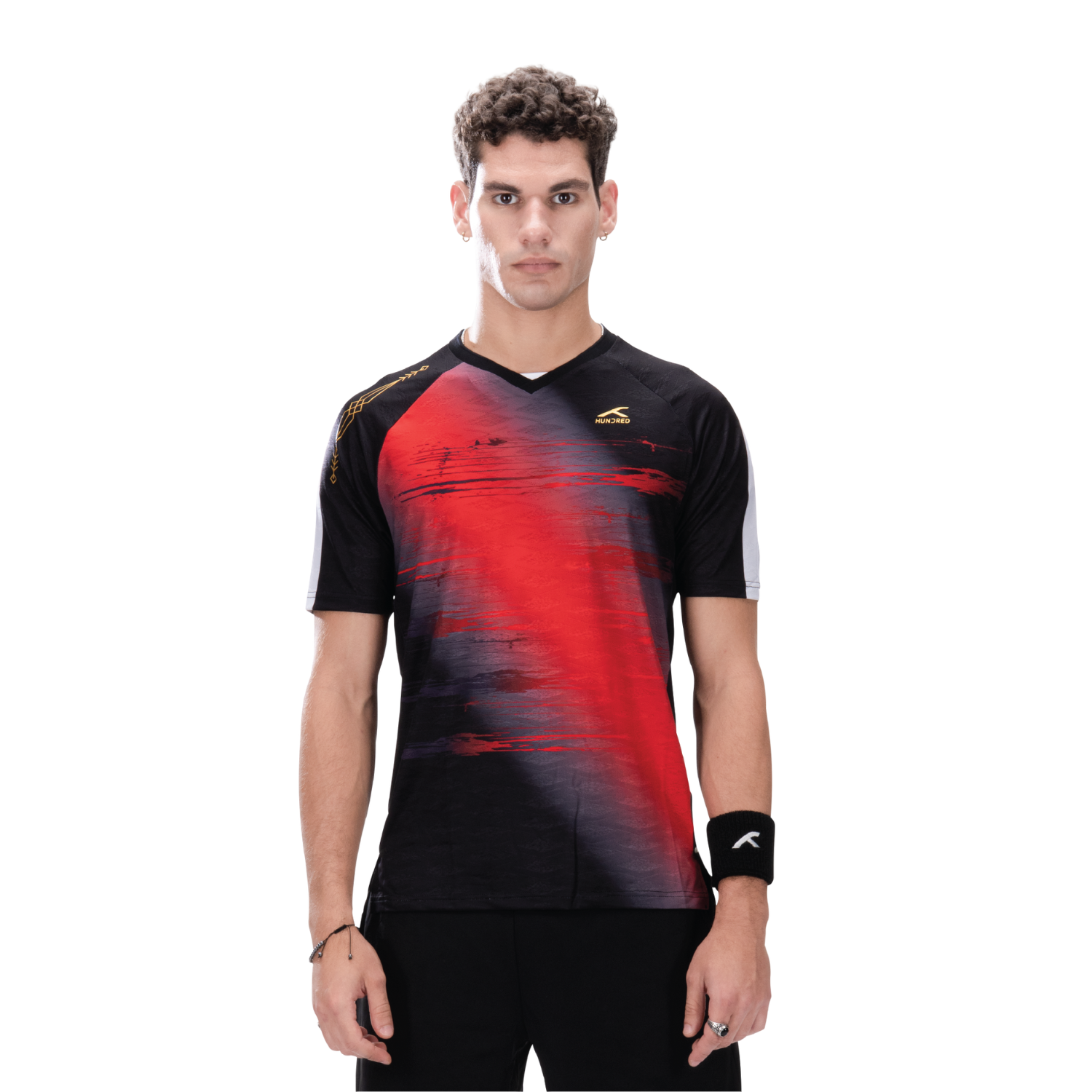 Hundred RN T-Shirt Men HBTS-5M013-1 Black Clothing Hundred