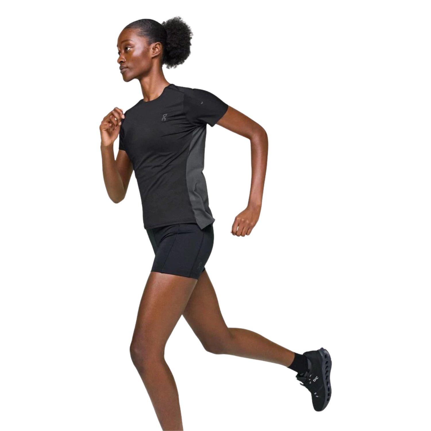 On Performance-T 3 Women - Black/Eclipse Clothing On Running