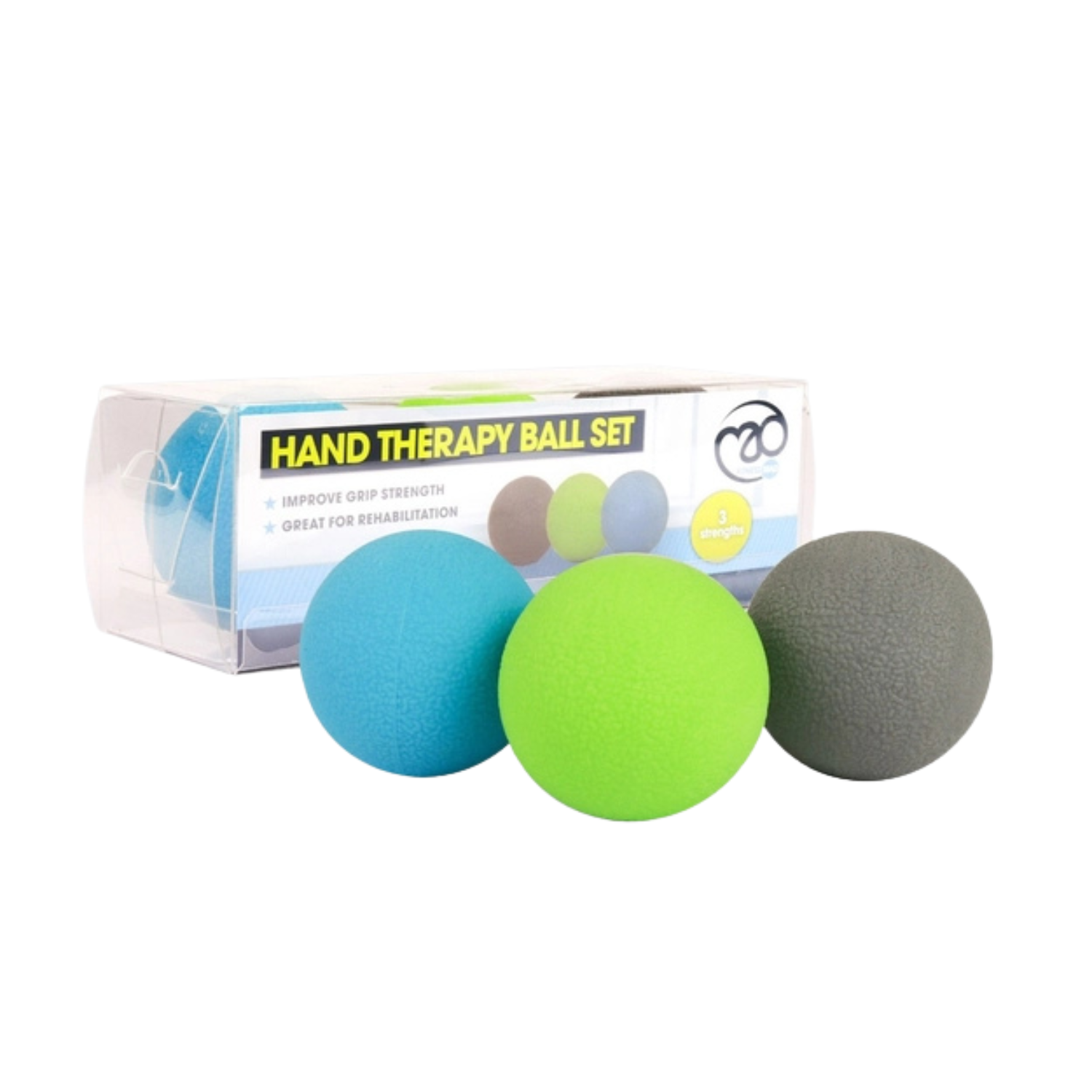 Fitness-Mad Hand Therapy Ball Set of 3 FGRIP3 NA OS Exercise & Fitness Fitness Mad