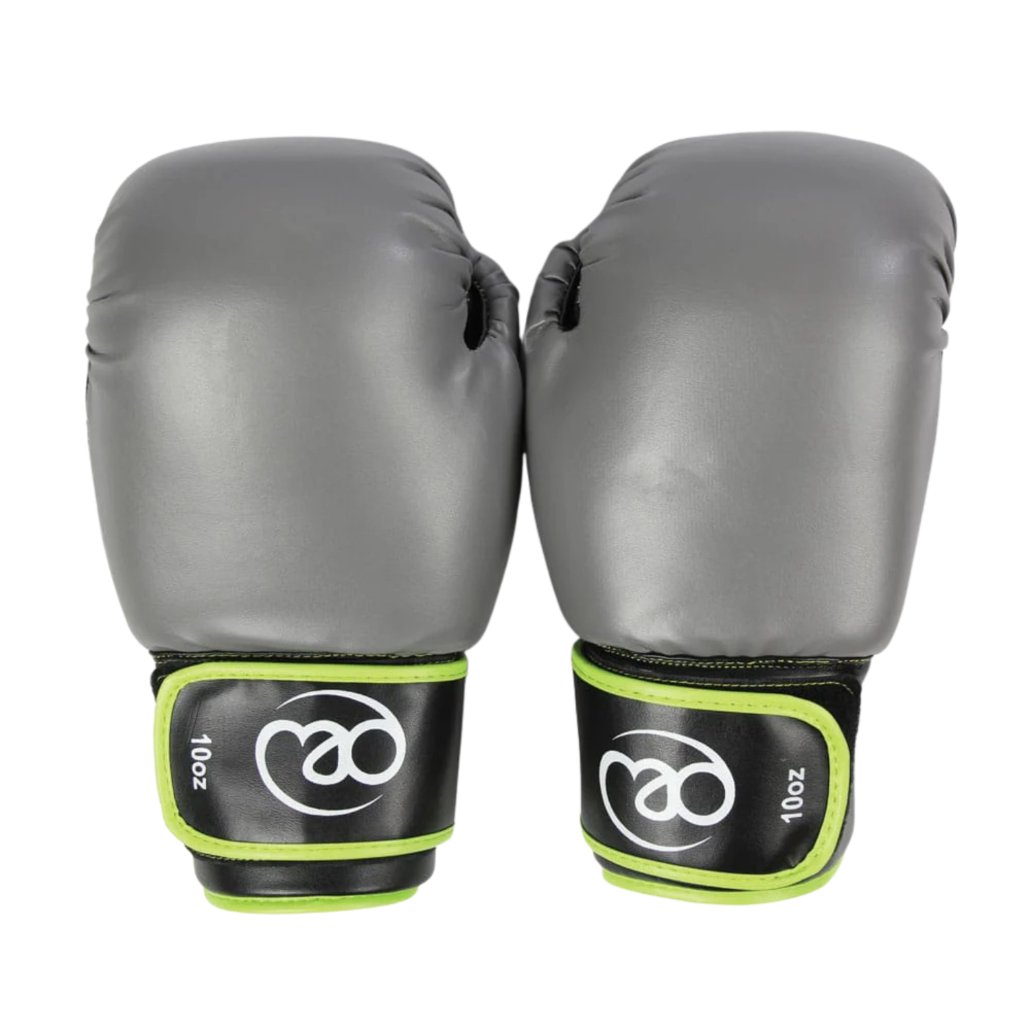 Fitness Mad PVC Sparring Gloves - Green/Grey 10OZ Clearance Fitness Mad