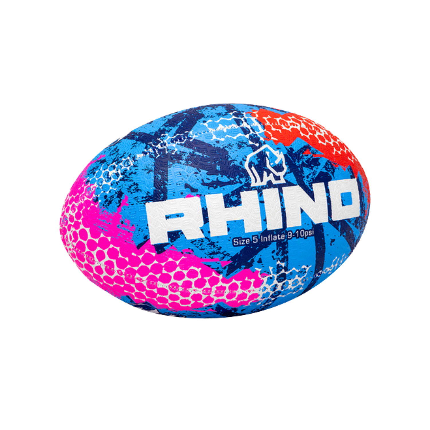 Rhino Graffiti Rugby Ball RED