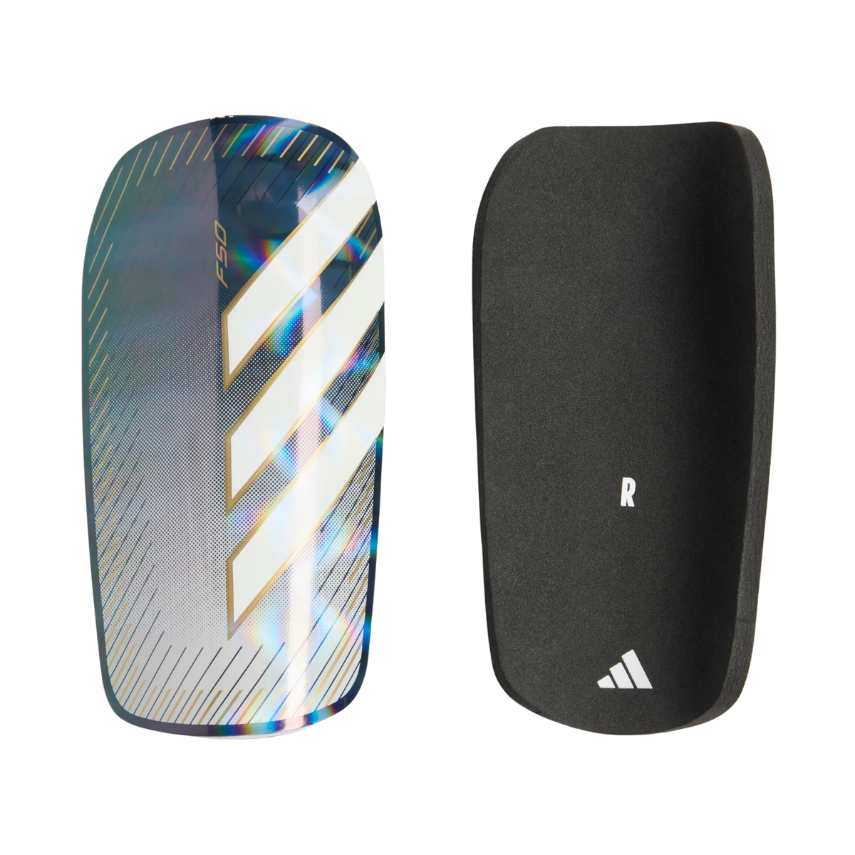 Adidas F50 EU Club Shin Guards - Black/White (KV9014) Black White Shin Guards Adidas