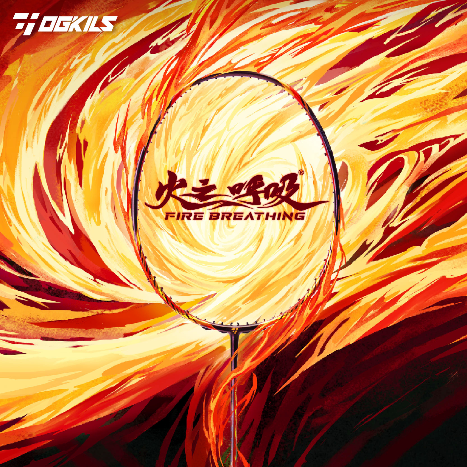 OGKILS Fire Breathing 4U Badminton Racket - Red by OGKils