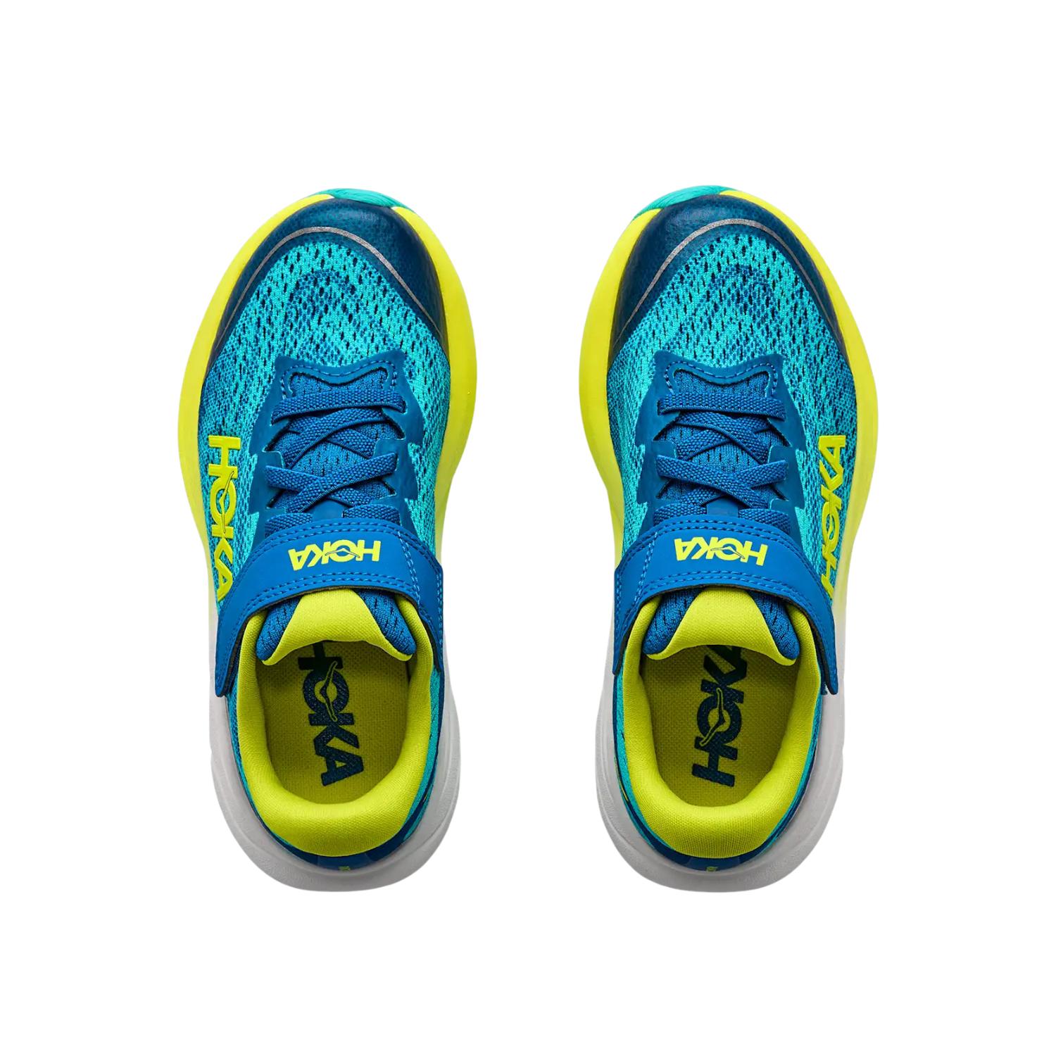 Hoka Rincon 4 Running Shoe Kids - Electric Aqua/Neon Citrus Running Shoes Hoka