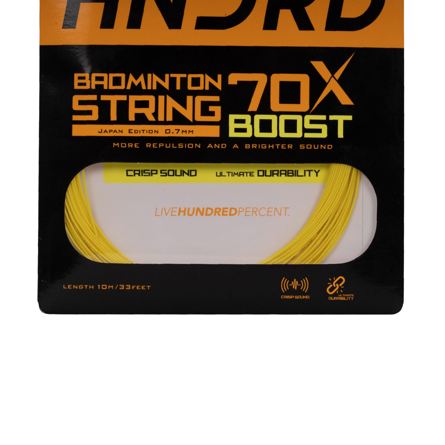 Hundred 70X Boost Badminton String - Limeade by Hundred