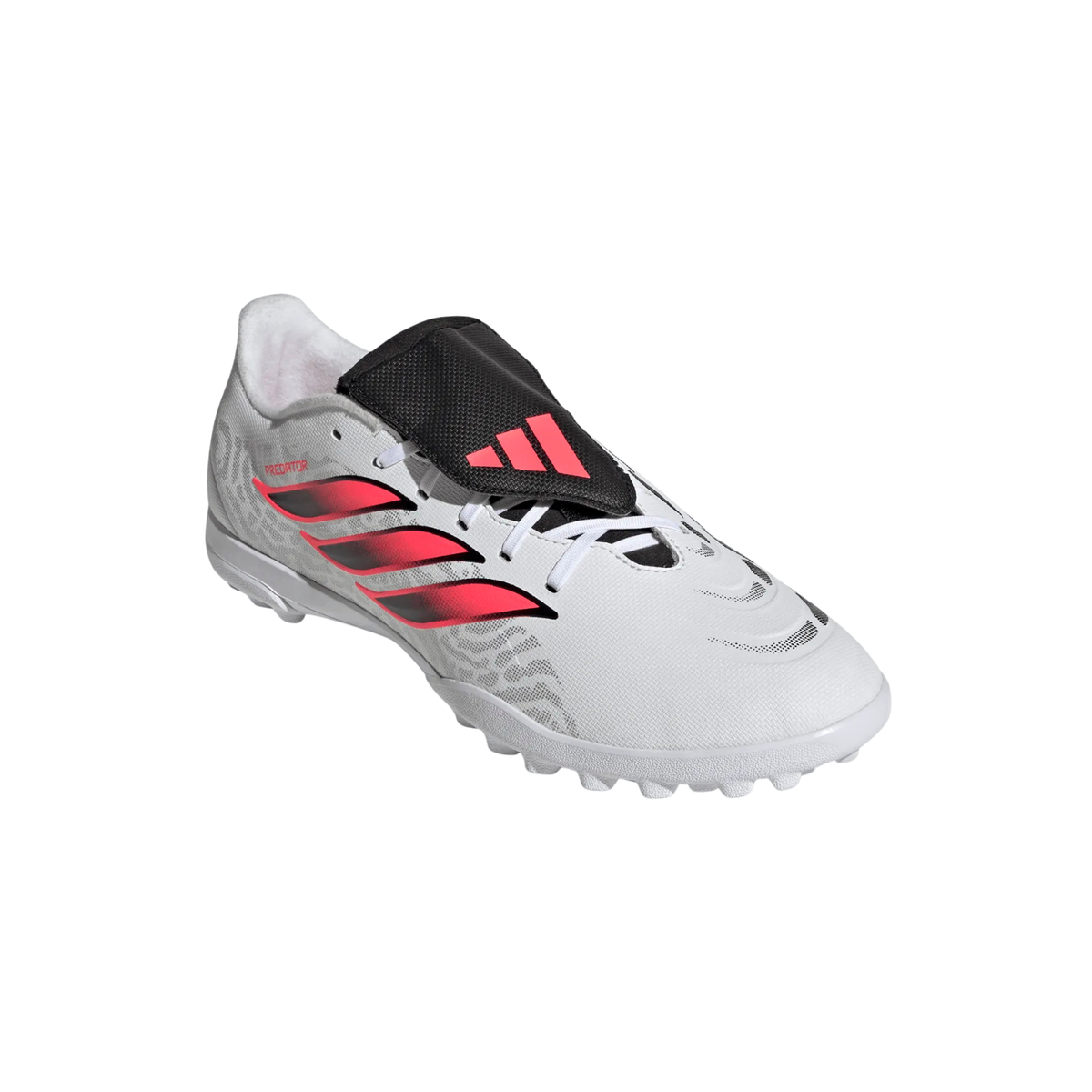 Adidas Predator Club Fold-Over Tongue turf boots, White/Red/Black, alternative view