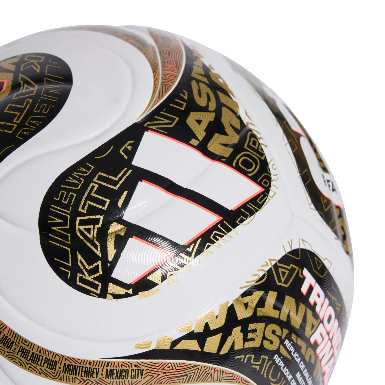 Adidas Trionda World Cup Finals League Football - White/Black/Gold Footballs Adidas