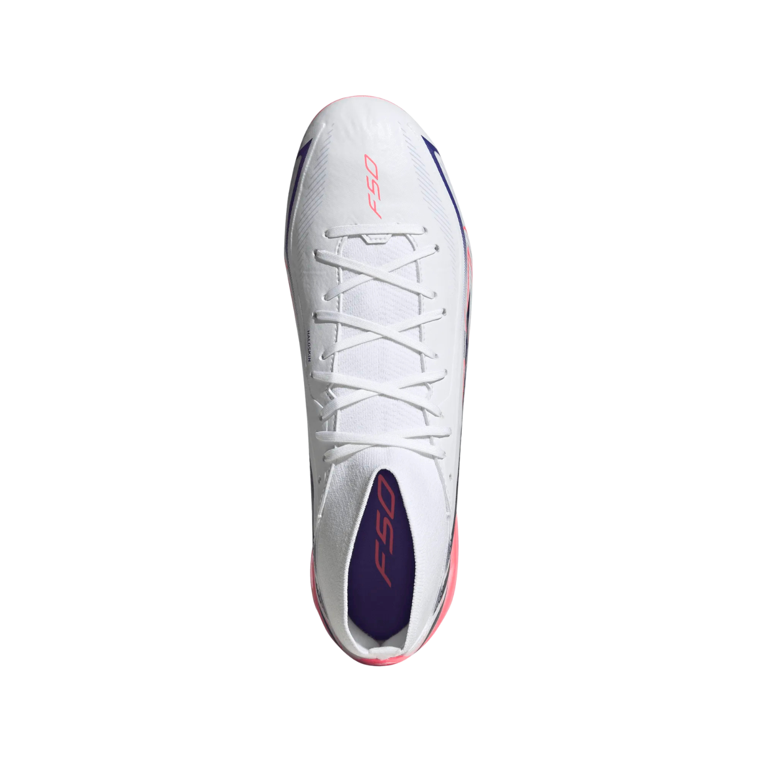 Adidas F50 Hyperfast League Mid FG Football Boots Unisex - White/Purple/Pink Football Boots Adidas