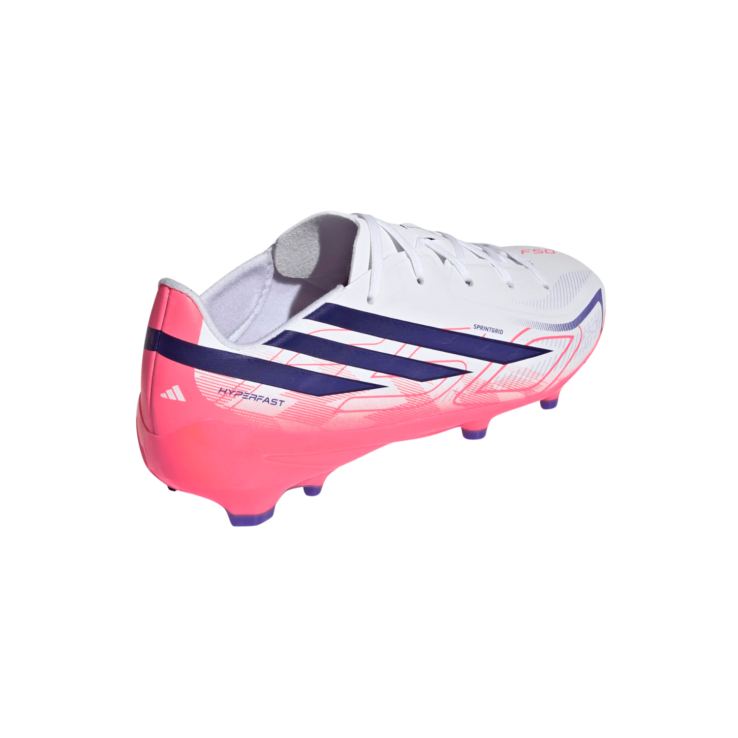 Adidas F50 Hyperfast League FG Football Boots Junior - White/Purple/Pink Football Boots Adidas