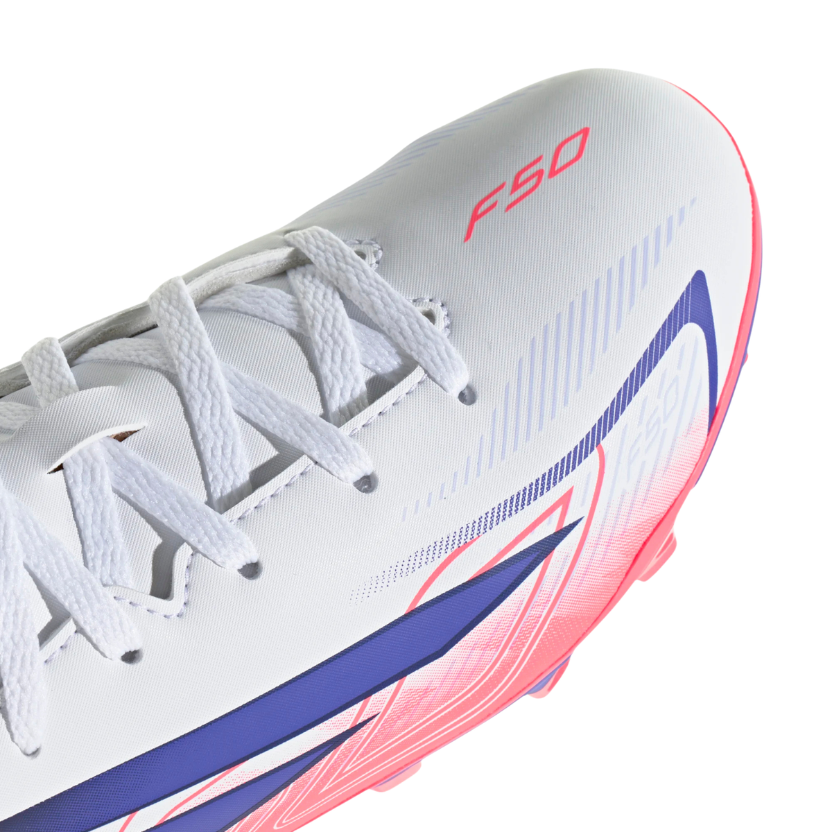 Adidas F50 Hyperfast Club FG/MG Football Boots Junior - White/Purple/Pink (KK1308) Football Boots Adidas