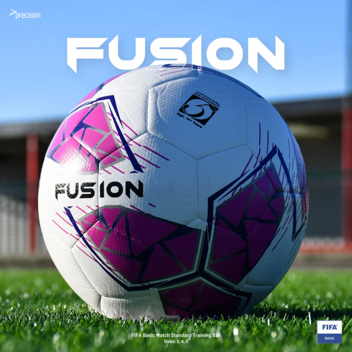 Precision Fusion FIFA Basic Training Football - Sizes 3, 4 & 5 Footballs Precision