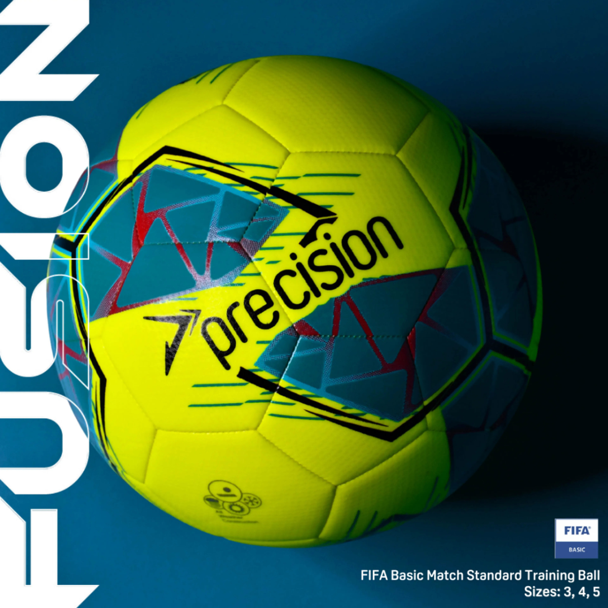 Precision Fusion FIFA Basic Training Football - Sizes 3, 4 & 5 Footballs Precision