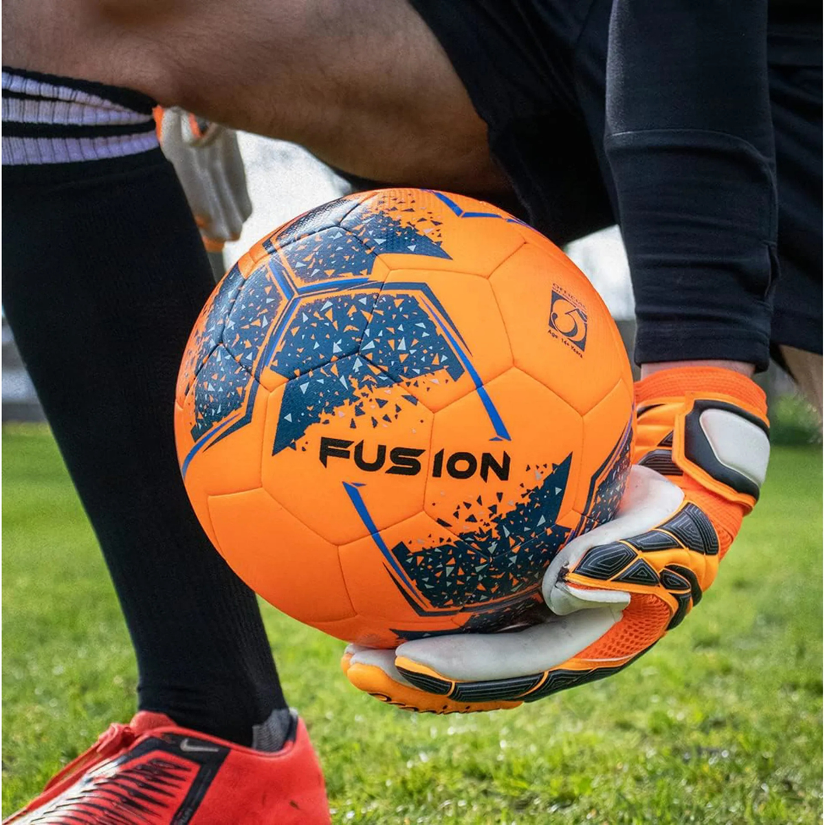 Precision Fusion IMS training football, Fluo Orange, alternative view