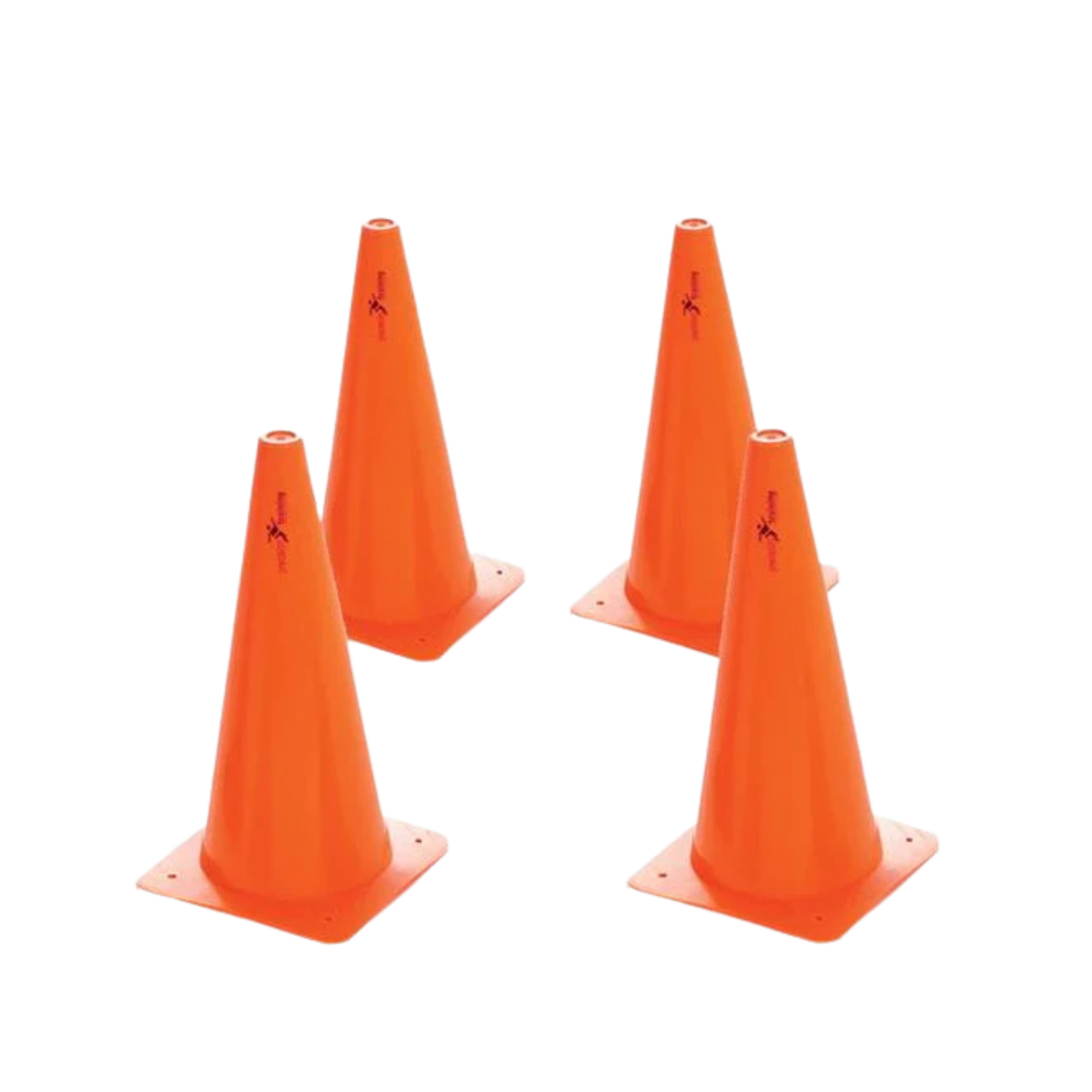 Precision 9" Traffic Cones, Set of 4, Orange, side view