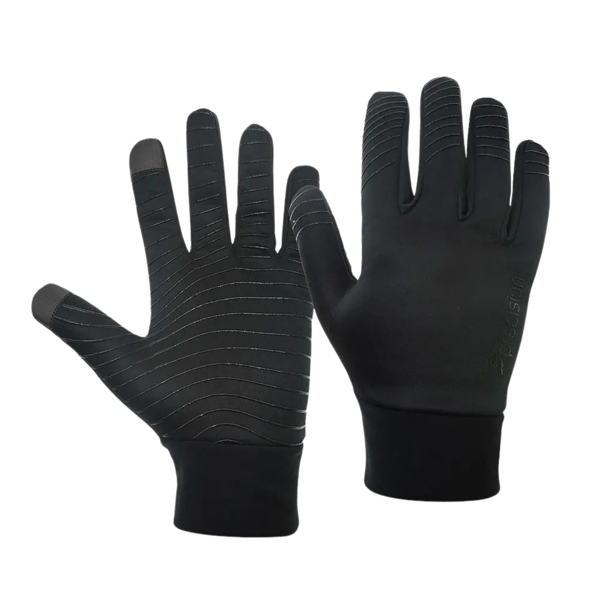 Precision Essential Warm Players Gloves Adult, Black, front view