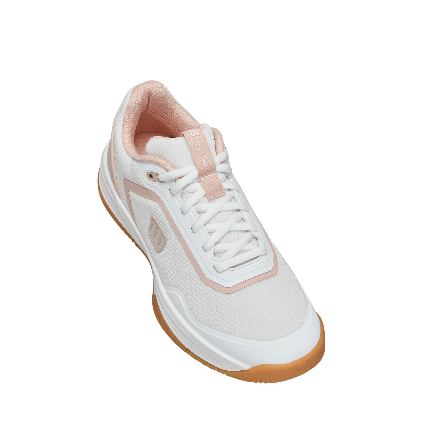 Wilson Courtglide Women's Tennis Shoes - White/Cameo Rose (WRS339810) Tennis Shoes Wilson