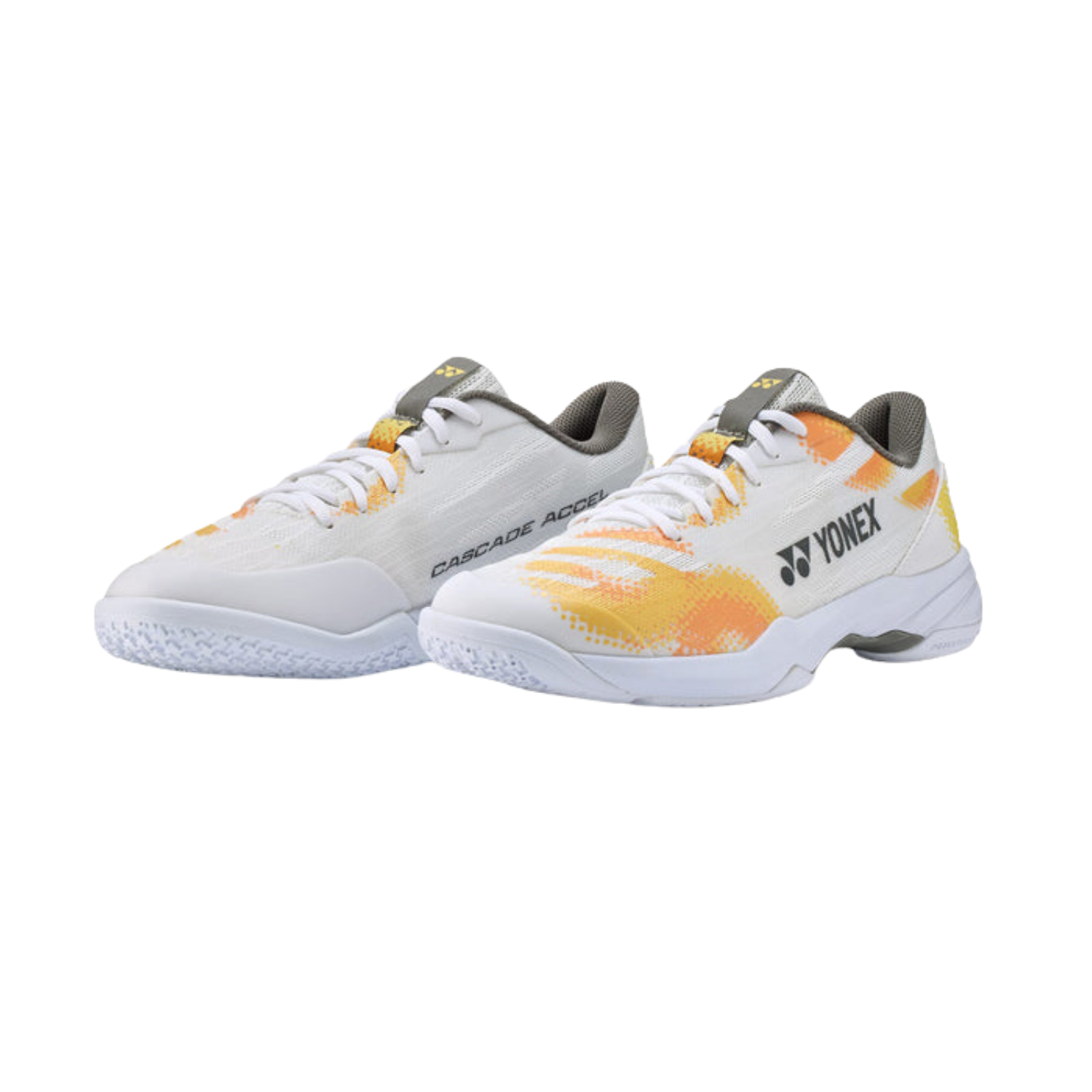 Yonex Cascade Accel 2026 Badminton Shoes Unisex - White/Orange Badminton Shoes Yonex