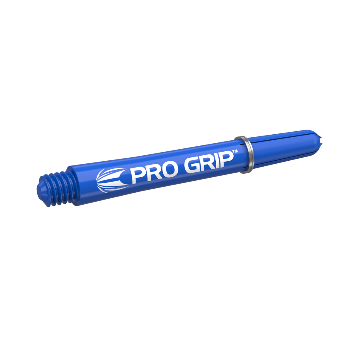 Target Pro Grip short dart shafts, blue, front view