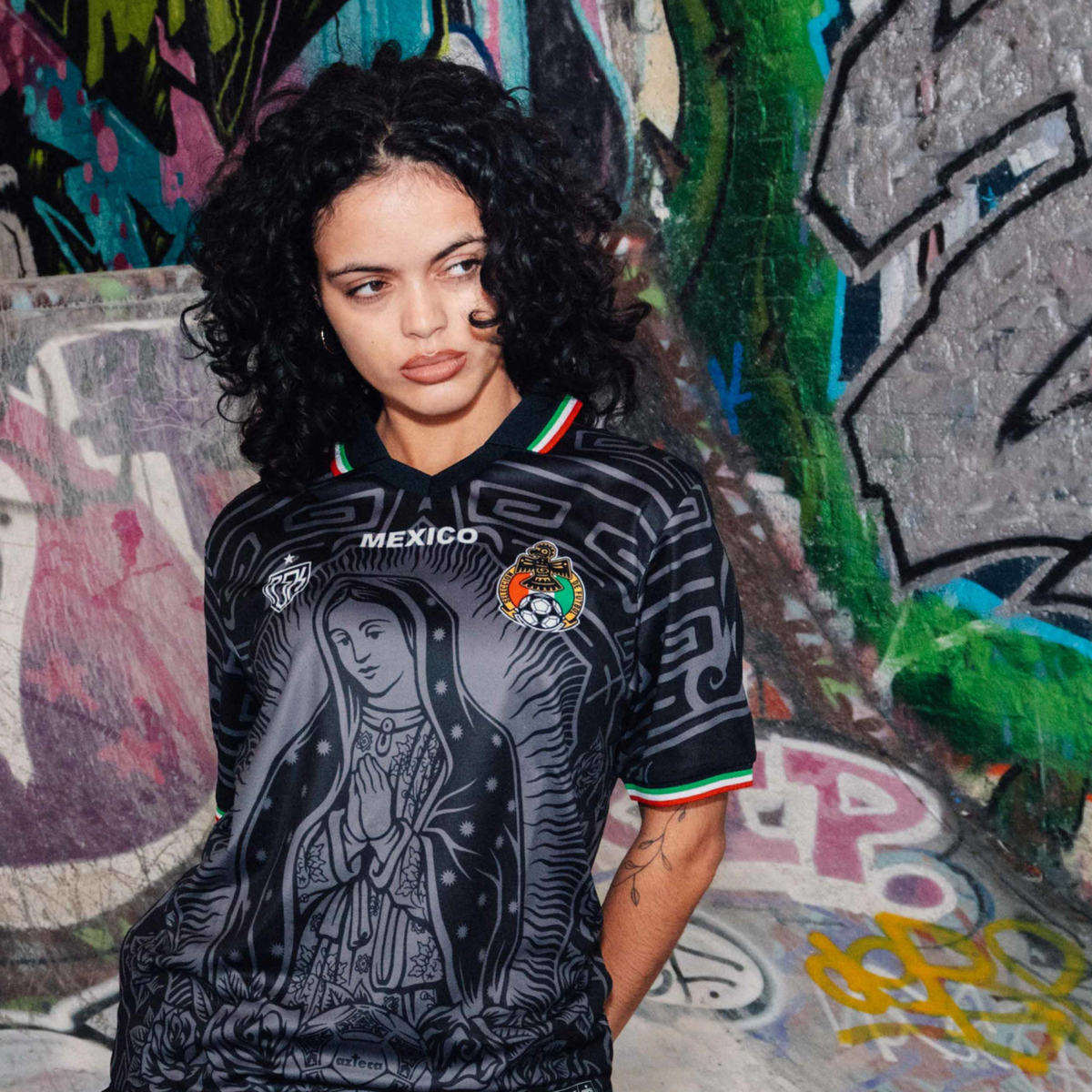 ASK Mexico Guadalupe Third Football Jersey - Black