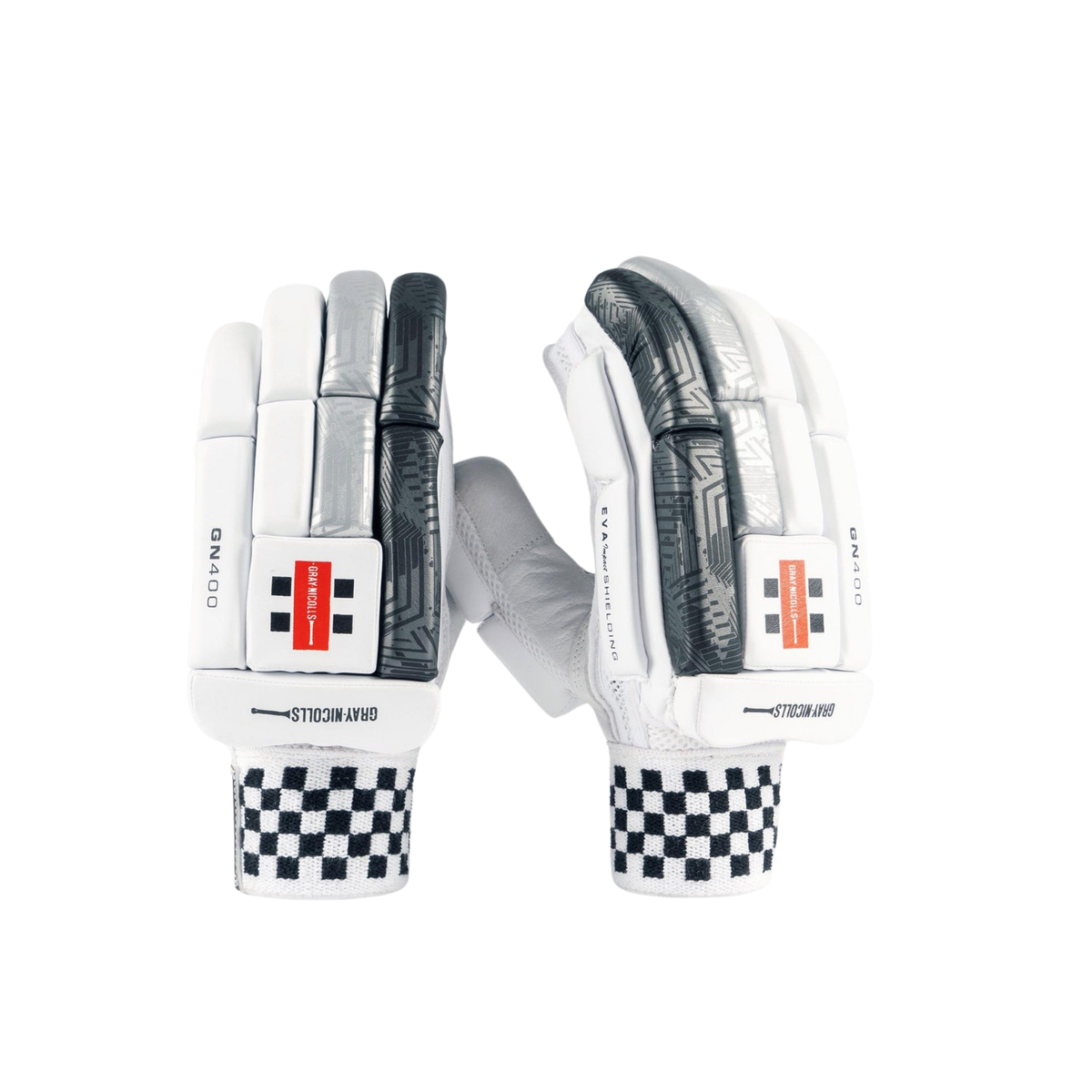 Gray-Nicolls GN400X Cricket Batting Gloves Right Hand - White/Silver Batting Gloves Gray-Nicolls