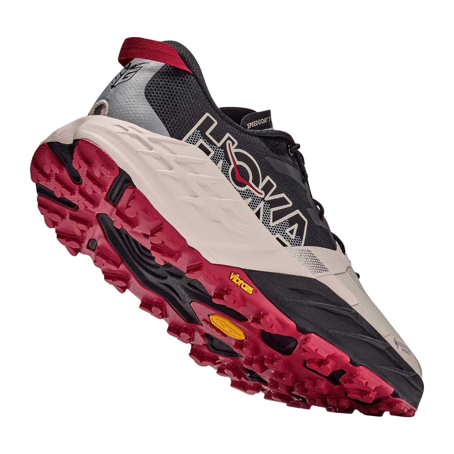 Hoka Speedgoat 7 GTX Trail Running Shoe Men - Black/River Rock Grey