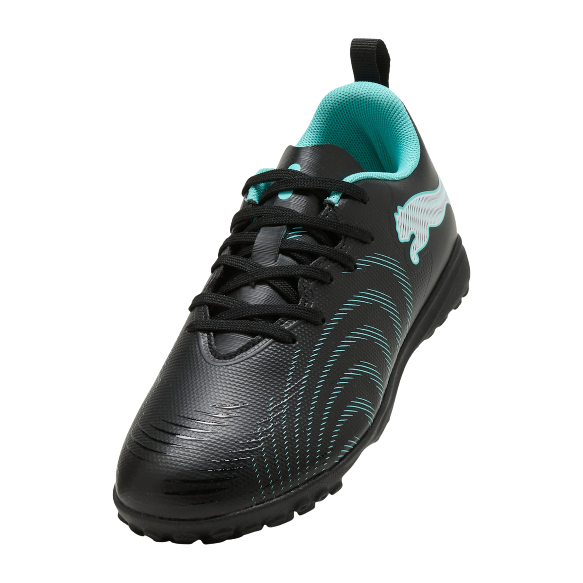 PUMA Future 9 Play TT Junior Football Boots - Black/Mint/White Football Boots PUMA