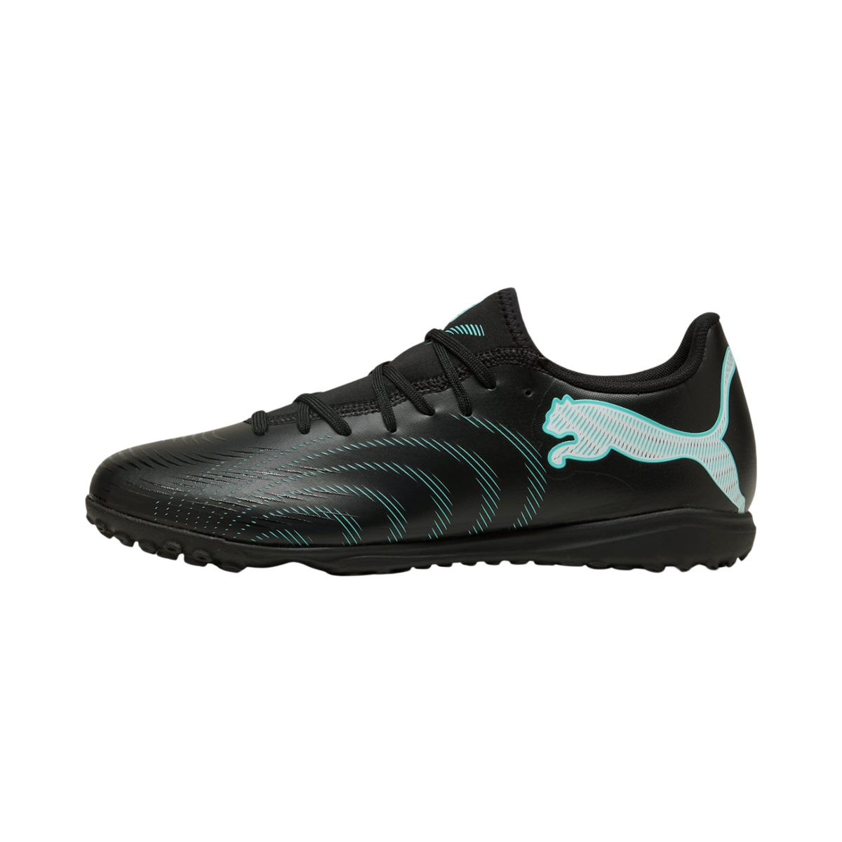 PUMA Future 9 Play TT Turf Football Boots - Black/Mint/White Black Mint White Football Boots PUMA