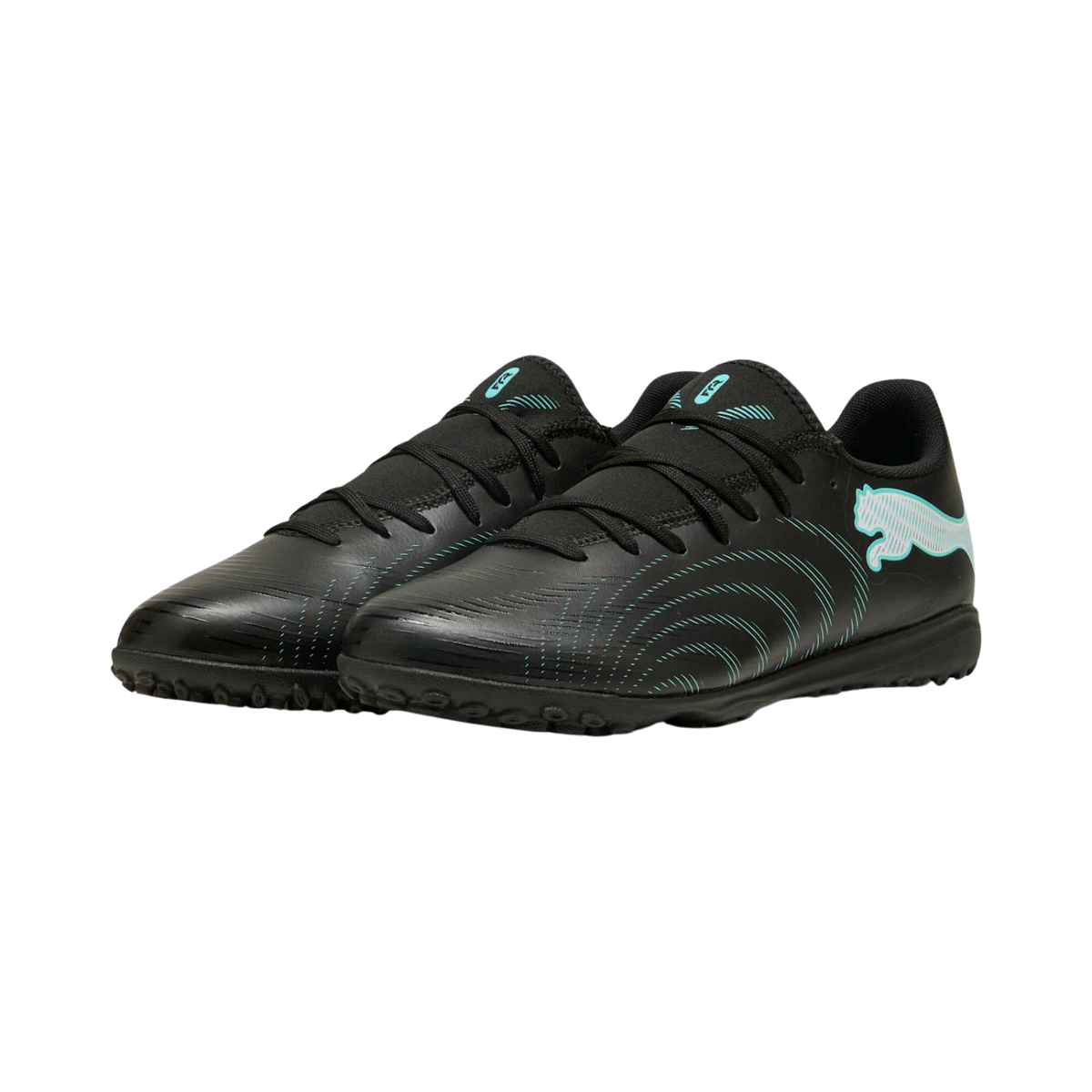 PUMA Future 9 Play TT Turf Football Boots - Black/Mint/White Football Boots PUMA