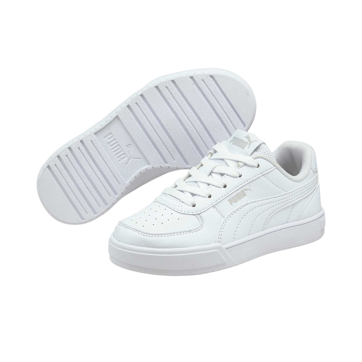 Puma Caven PS 382057 Kids' Trainers, White, detail view
