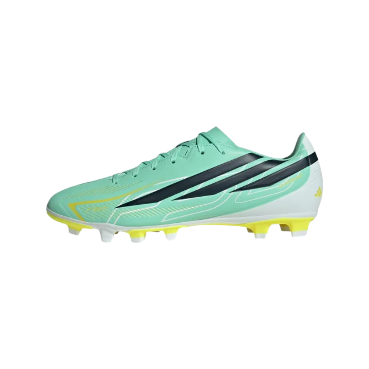Adidas F50 Hyperfast Club FG/MG Football Boots - Mint/Navy/Lemon Football Boots Adidas