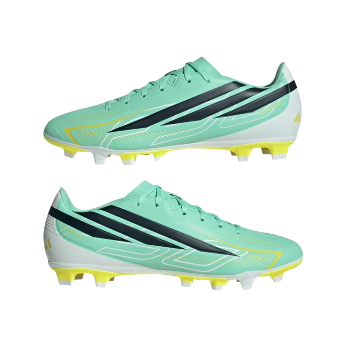 Adidas F50 Hyperfast Club FG/MG Football Boots - Mint/Navy/Lemon Football Boots Adidas